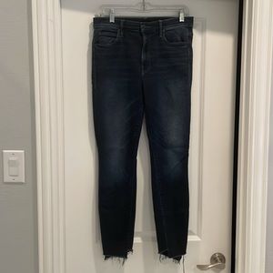 USED - Mother Stunner Zip Two Step Fray Skinny Jeans (Size: 29)